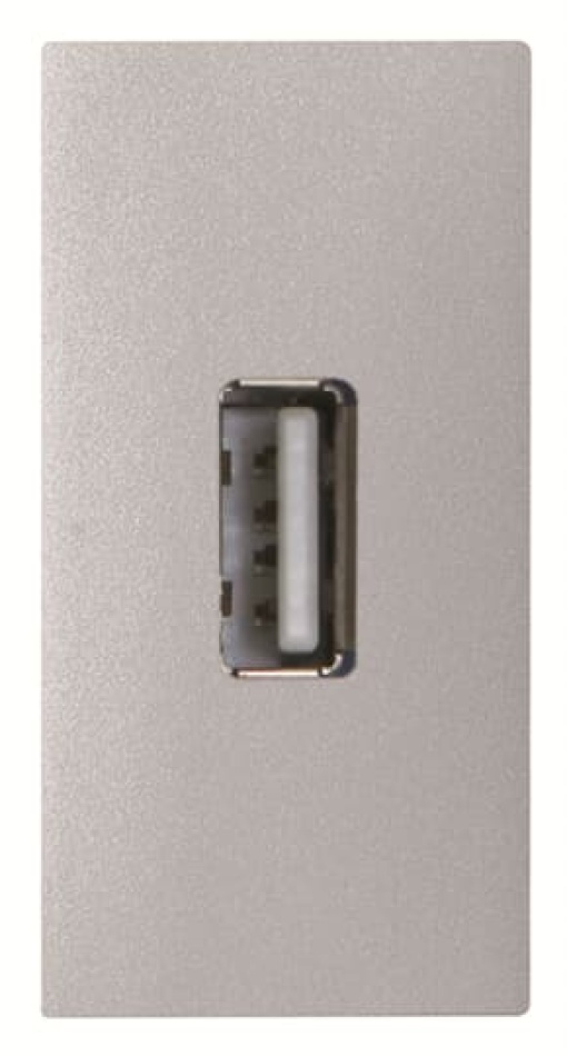 USB femalefemale connection unit  1M  Silver USB 1 gang Silver  Zenit