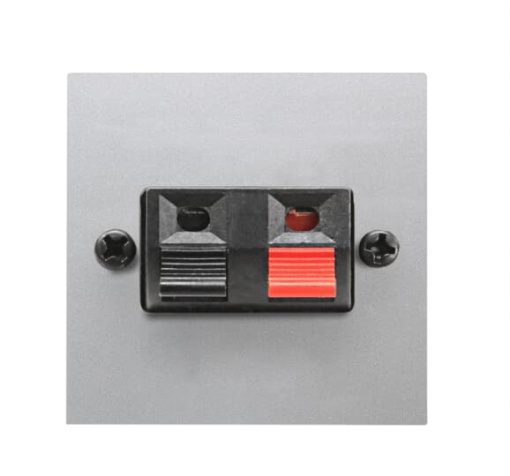 Speaker outlet Loudspeaker connection 1 gang Silver - Zenit