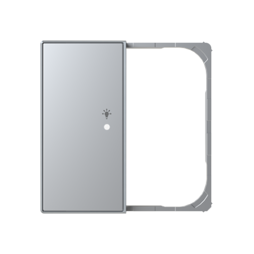 SRL-2-R-85PL - Cover plate - freehome  KNX 2-gang sensors - Switch - Right - Silver