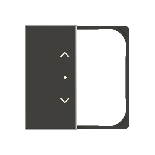 SRB-2-85NS - Cover plate - freehome  KNX 2-gang sensors - Blind - Soft Black