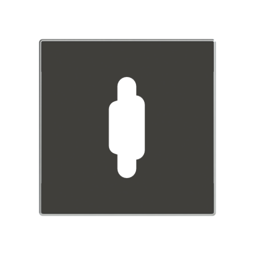 Cover VDI VGA 1 gang Black - Sky Niessen