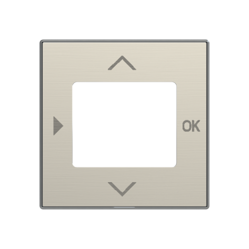 Cover switch Symbol "arrows" for Timer Central cover plate Stainless steel - Sky Niessen