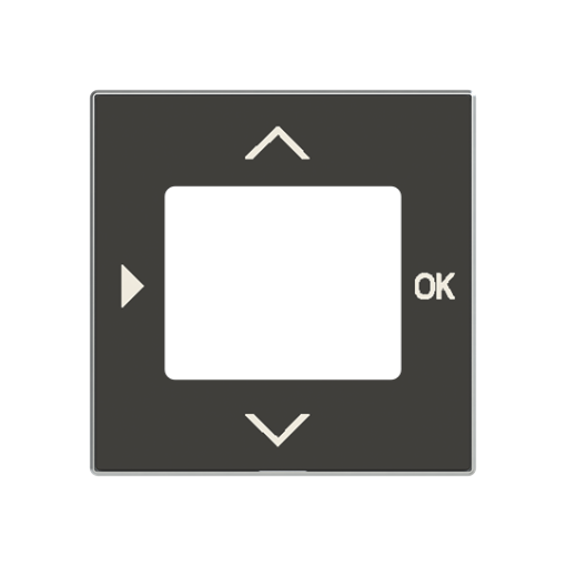 Cover switch Symbol "arrows" for Timer Central cover plate Black - Sky Niessen