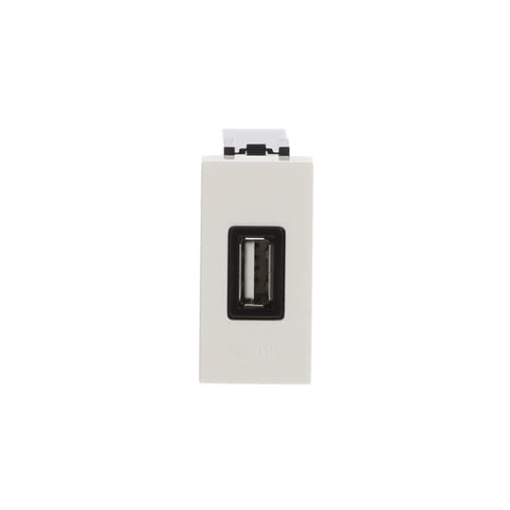 USB charger 2000mA 1gang  1M  White Breakout cable with USB A White   Zenit
