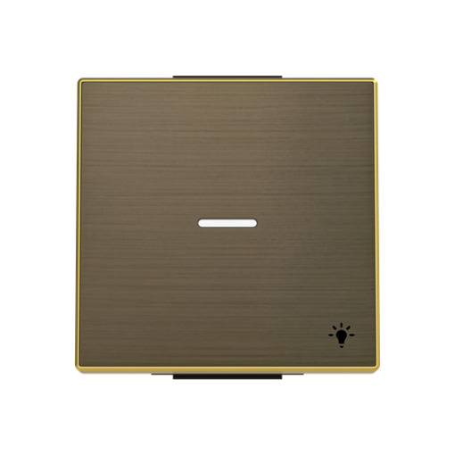 Rocker push button Symbol "light" for Switchpush button, Single rocker Gold - Sky Niessen