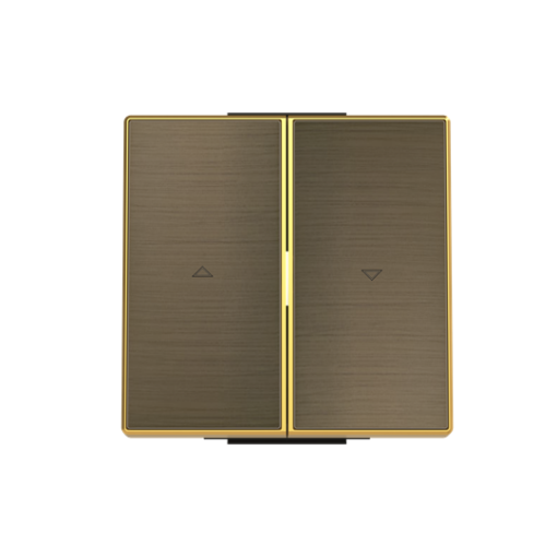 Rocker blind switch Symbol "arrows" for Venetian blind Two-part rocker Gold - Sky Niessen