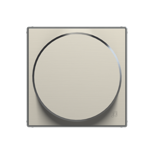 Cover potentiometer Sound symbol for Loudness control Turn button Stainless steel - Sky Niessen