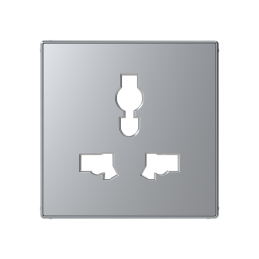 Cover socket outlet Without imprint Socket outlet Silver  - Sky Niessen