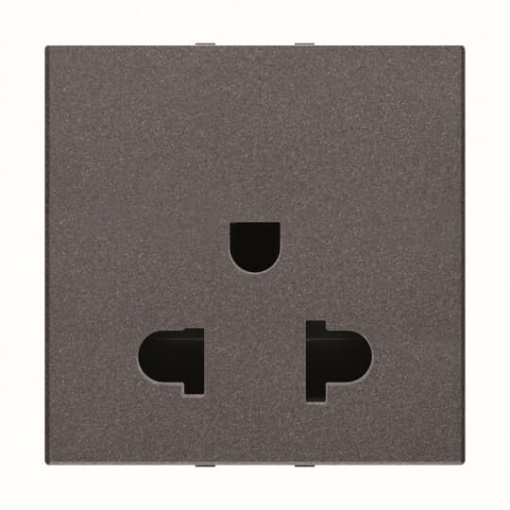 Socket outlet EUUS 2PE Without imprint Anthracite   Zenit