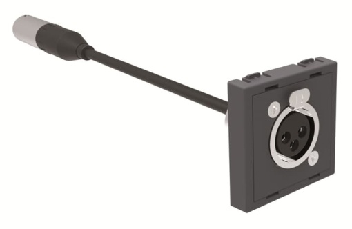 Multimedia connector XLR Anthracite - CEM