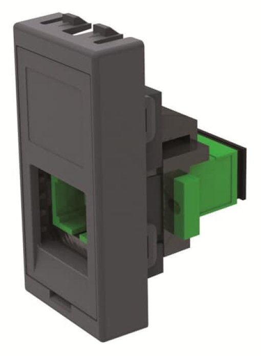 Multimedia connector Fiber optic Anthracite - CEM