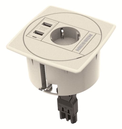 Multifunction base 1XSO2XUSB BL White - CEM