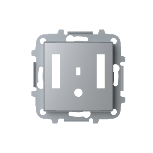 Cover sound Loudness control Central cover plate Silver - Sky Niessen