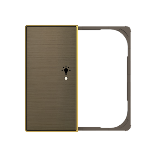 Cover Fh Symbol "light" for Switchpush button Single push button Gold - Sky Niessen