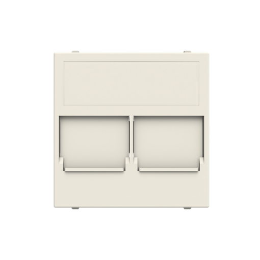 Cover platerocker For data connection housing 2 gang White - Zenit