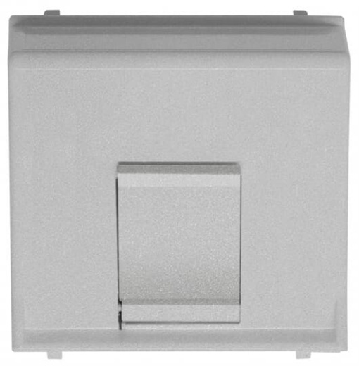 Cover platerocker For data connection housing 1 gang Silver - Zenit