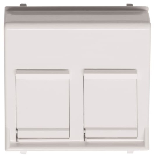 Cover platerocker For data connection housing 2 gang White - Zenit