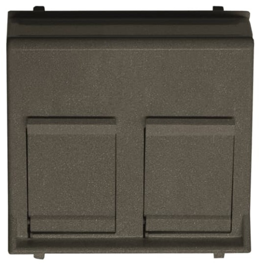 Cover platerocker For data connection housing 2 gang Anthracite - Zenit