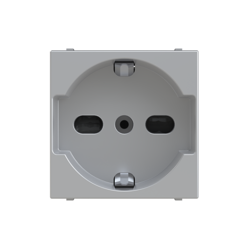 Socket outlet DEIT Without imprint Silver   Zenit
