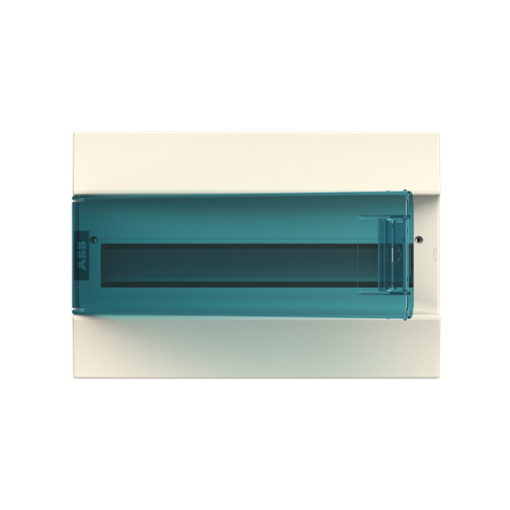 Consumer unit , Surface mounting, 18 modules, 1 rows, IP41,  Door Single, Plastic, Transparent, Dimensions 119.000 mm x 387.000 mm x 262.000 mm