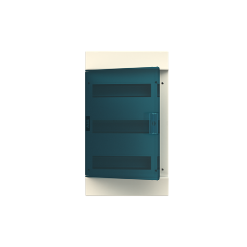 Consumer unit , Surface mounting, 36 modules, 3 rows, IP41,  Door Single, Plastic, Transparent, Dimensions 119.000 mm x 297.000 mm x 512.000 mm