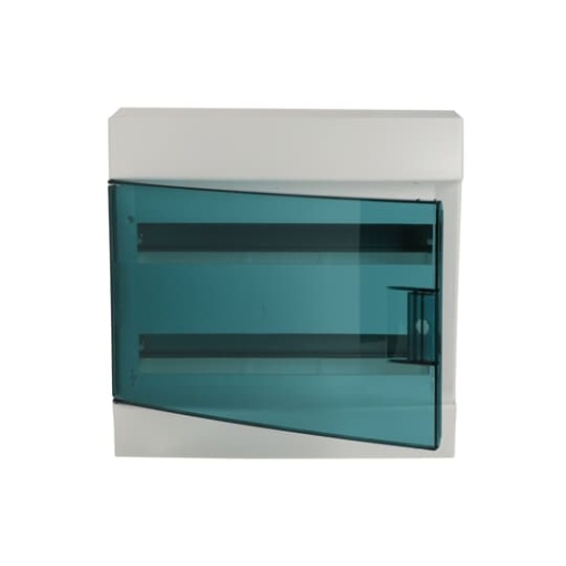 Consumer unit , Surface mounting, 36 modules, 2 rows, IP41,  Door Single, Plastic, Transparent, Dimensions 119.000 mm x 387.000 mm x 387.000 mm