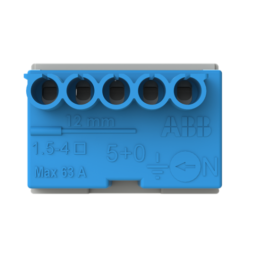 Terminal block screwless  N 5x154mm² 63 A A