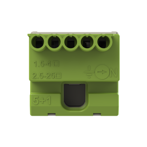 Terminal block screwless  PE 5x154mm²1x25mm² 63 A A