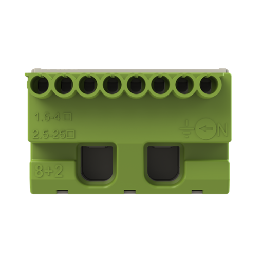 Terminal block screwless  PE 8x154mm²2x25mm² 63 A A