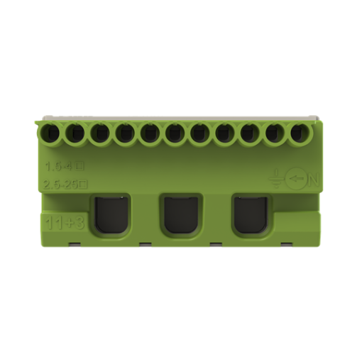 Terminal block screwless  PE 11x154mm²3x25mm² 63 A A