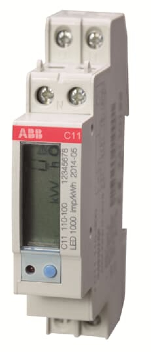 Energy meter 'Steel', None, 1-phase, 40 A