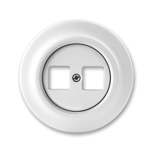 Data communication socket Modular Jack 2 gang studio white - Decento