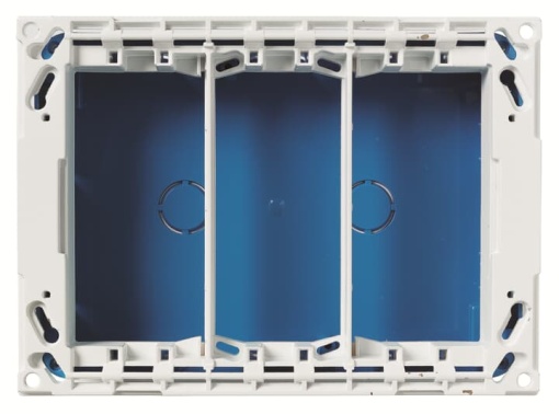 Device Connection Box Round  Square Workstation 12-gang with Mounting plate Blue - Zenit
