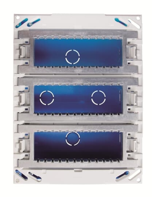 Device Connection Box Round  Square Centralization 18-gang with Mounting plate Blue - Zenit