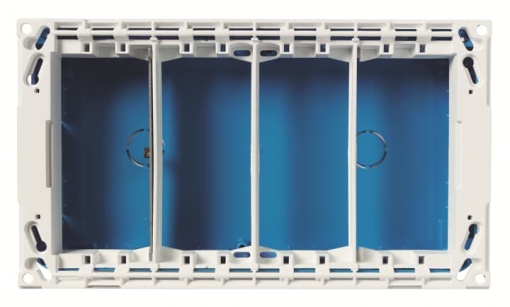 Device Connection Box Round  Square Workstation 16-gang with Mounting plate Blue - Zenit