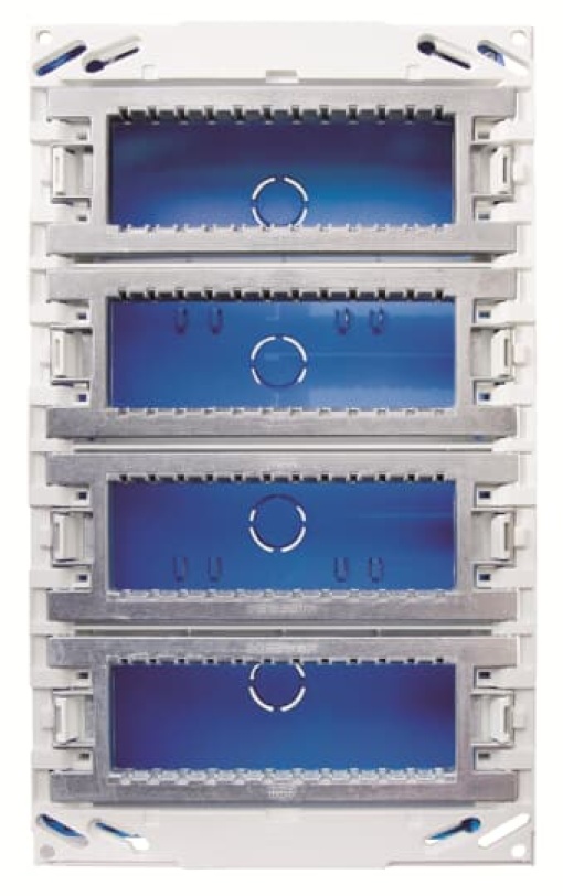 Device Connection Box Round  Square Centralization 24-gang with Mounting plate Blue - Zenit