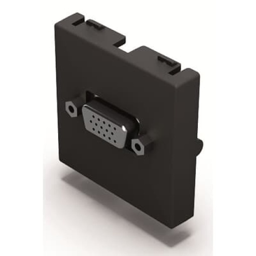 VGA connector 2 modules VGA 1gang White