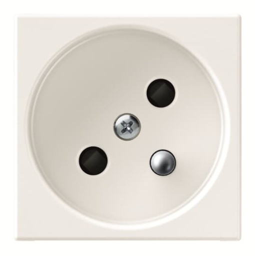 French socket 45º BL RAL9010 Without imprint White  - CEM