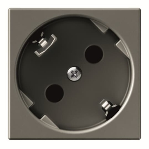 Socket Schuko 45º AN RAL7016 Without imprint Anthracite  - CEM