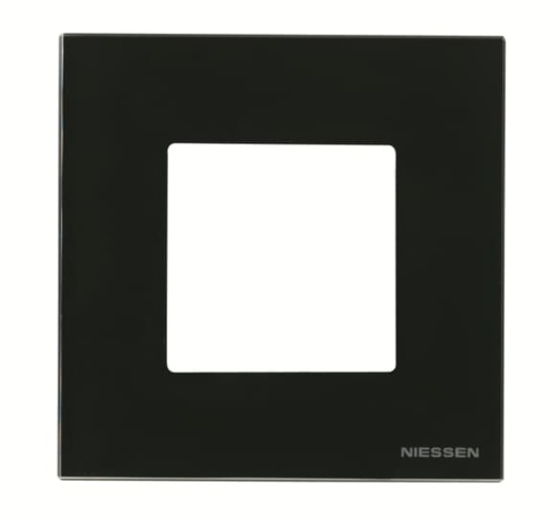 Frame 1-gang 1gang Black Glass - Zenit