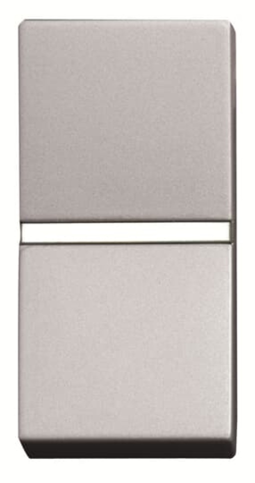 Insertcover Without imprint Push button, Single push button 1P 1NO 1NC 1CO Silver - Zenit