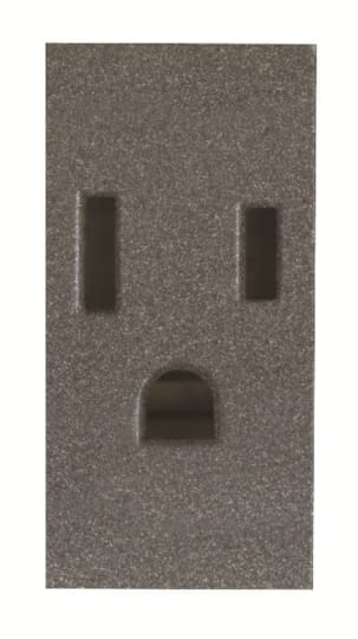 Socket outlet insertcover NEMA Without imprint Anthracite - Zenit
