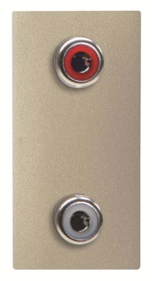 RCA outlet Cinch 1 gang Champagne - Zenit