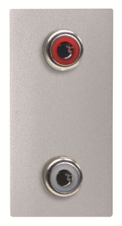 Insertcover RCA 1 gang Silver - Zenit