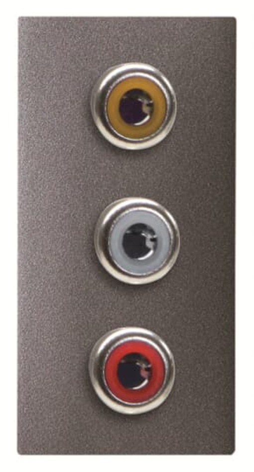 Insertcover RCA 1 gang Anthracite - Zenit