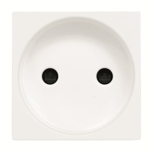 Socket outlet insertcover EURO plug Without imprint White - Zenit