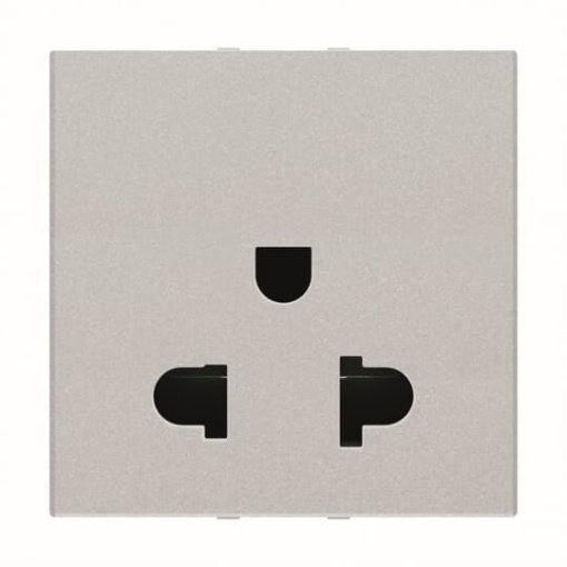 Socket outlet insertcover Without imprint Silver - Zenit