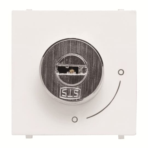 Key switch insertcover Without imprint Key, Reversing pushbutton 1P 1NO 0NC 1CO White - Zenit