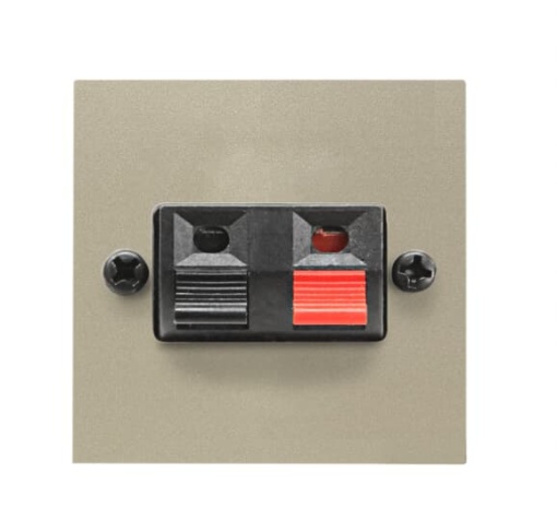 Speaker outlet Loudspeaker connection 1 gang Champagne - Zenit