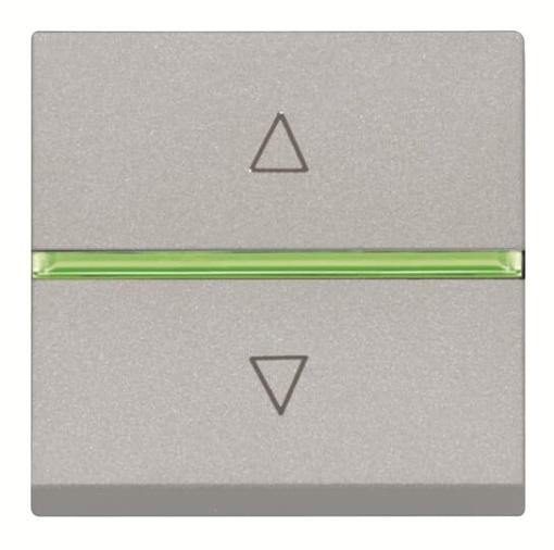 Blind control switch 1-pole push button Silver - Zenit